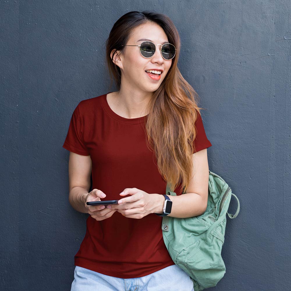 maroon tops by the banyan tee buy plain maroon tops united states of america usa tops for girls tops for women