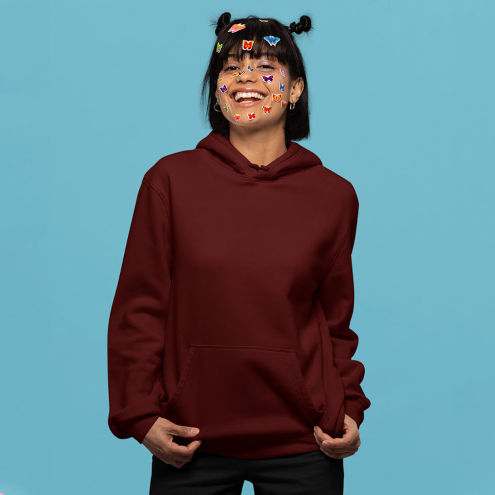 maroon the banyan tee plain solid hoodie hooded sweatshirt for men women unisex