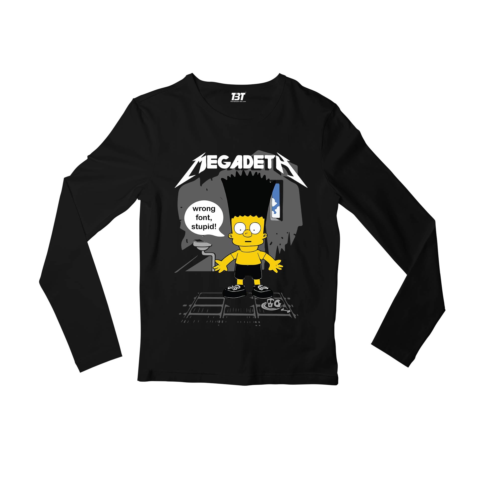 megadeth wrong font full sleeves long sleeves music band buy online india the banyan tee tbt men women girls boys unisex black