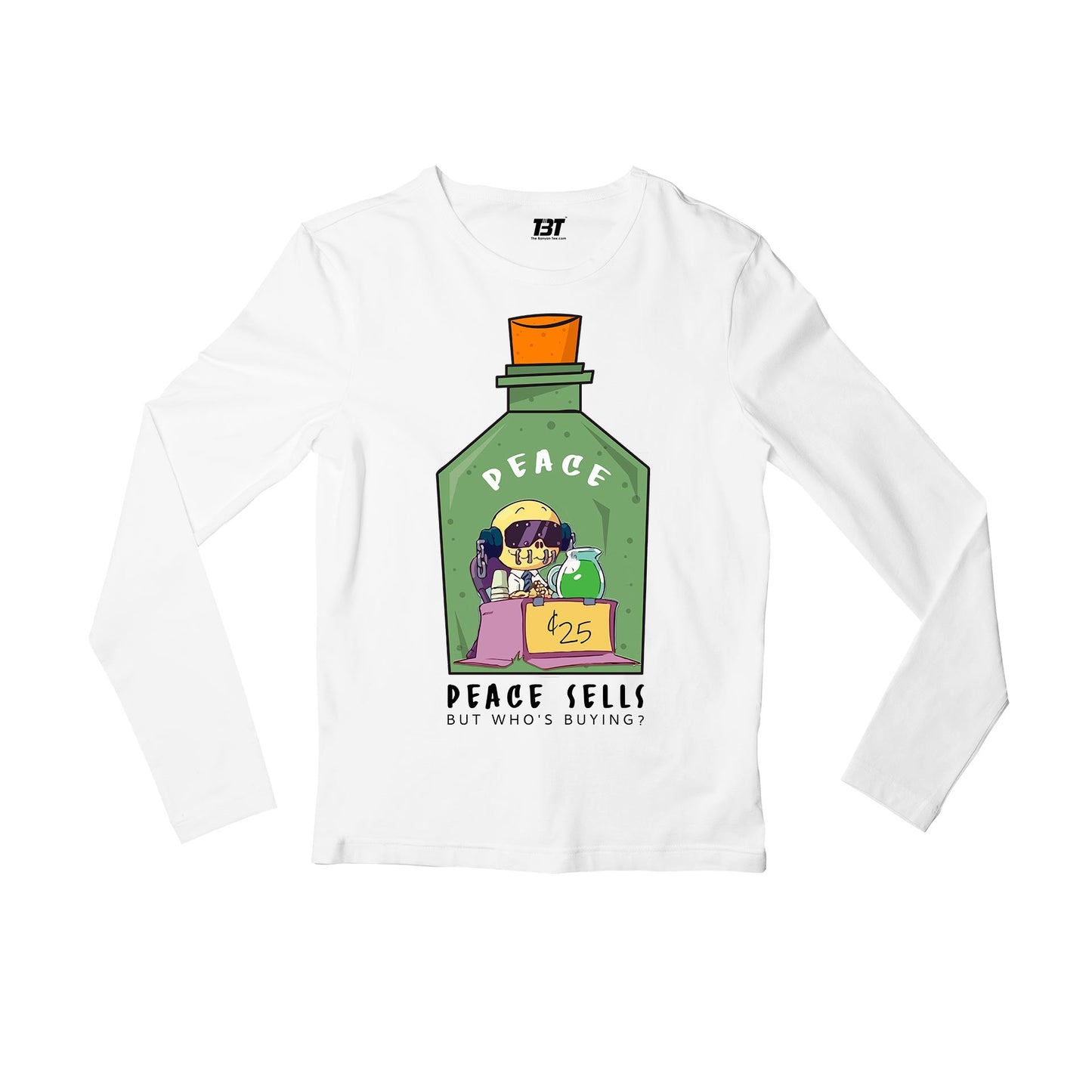 megadeth peace sells full sleeves long sleeves music band buy online india the banyan tee tbt men women girls boys unisex white