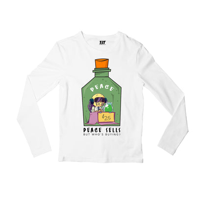 megadeth peace sells full sleeves long sleeves music band buy online india the banyan tee tbt men women girls boys unisex white