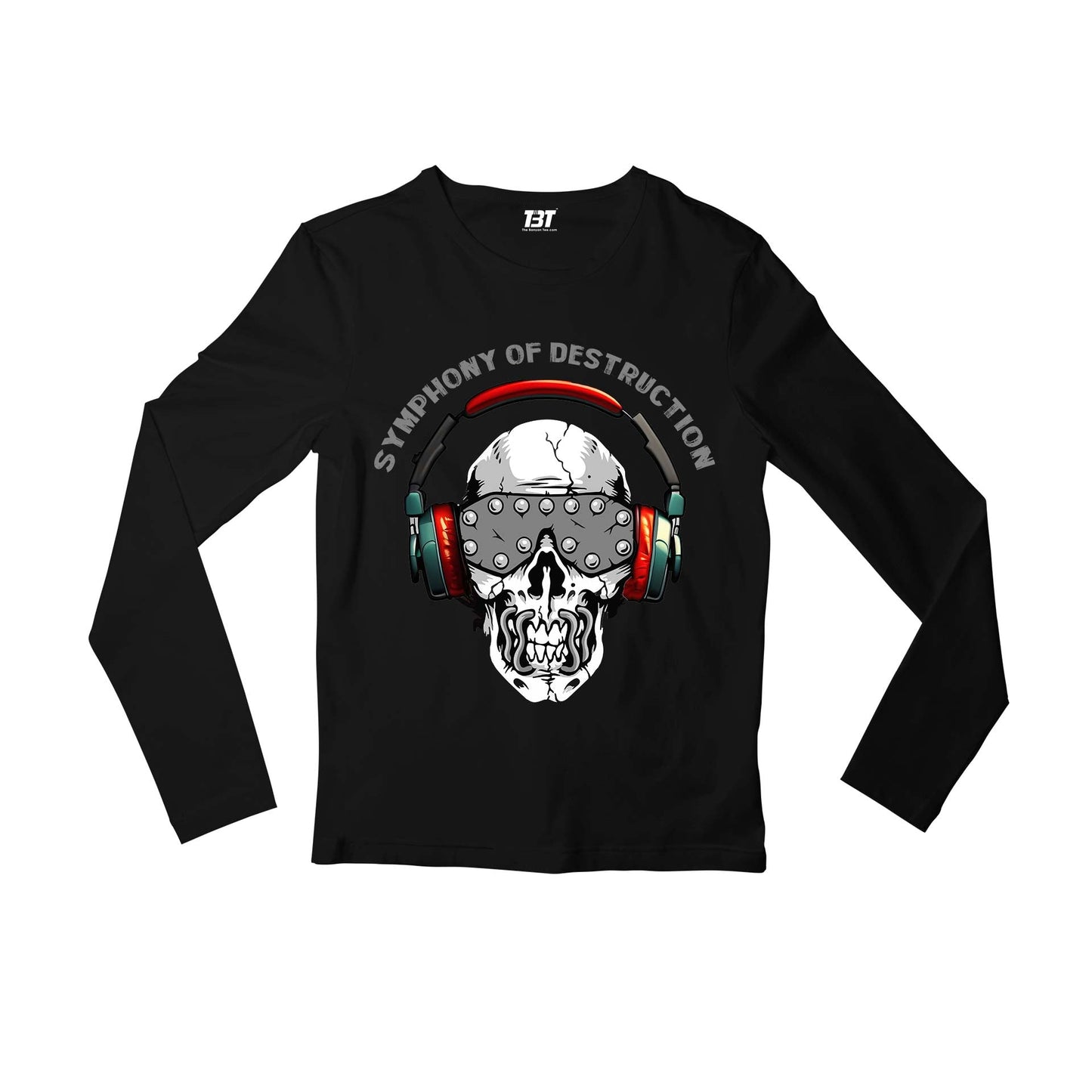 megadeth symphony of destruction full sleeves long sleeves music band buy online india the banyan tee tbt men women girls boys unisex black