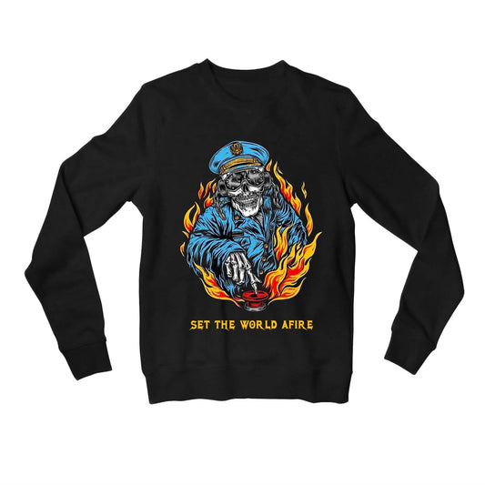 megadeth set the world afire sweatshirt upper winterwear music band buy online united states of america usa the banyan tee tbt men women girls boys unisex black