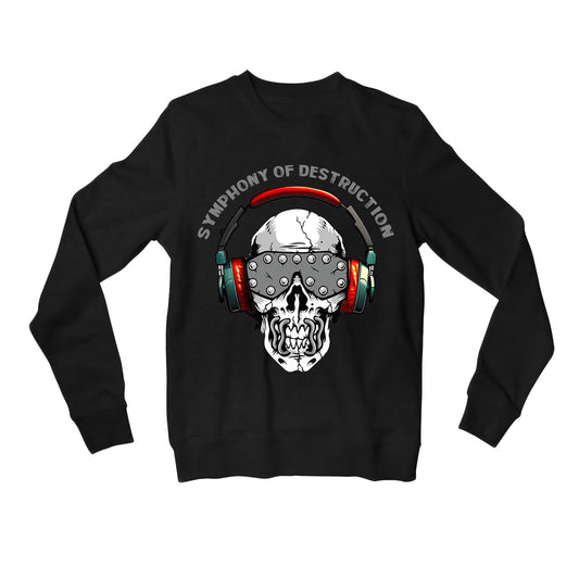 megadeth symphony of destruction sweatshirt upper winterwear music band buy online united states of america usa the banyan tee tbt men women girls boys unisex black