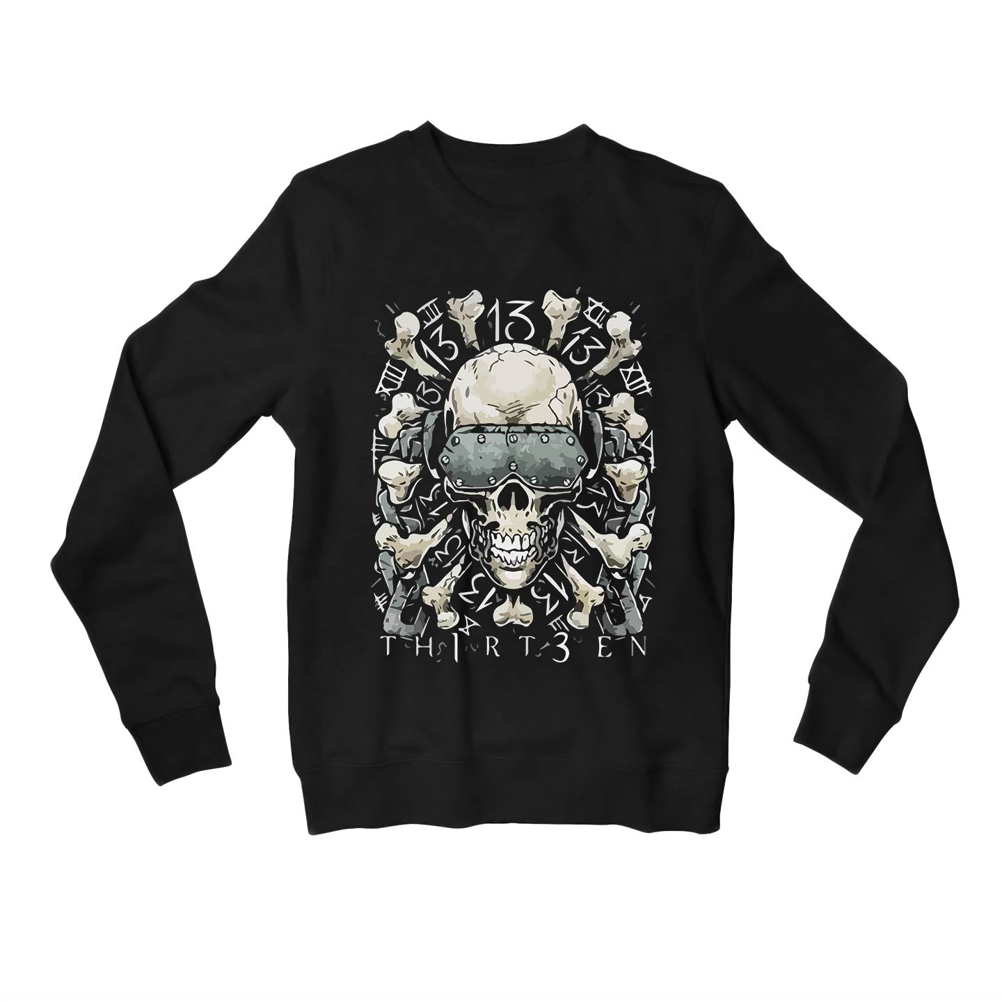 megadeth th1rt3en sweatshirt upper winterwear music band buy online united states of america usa the banyan tee tbt men women girls boys unisex black