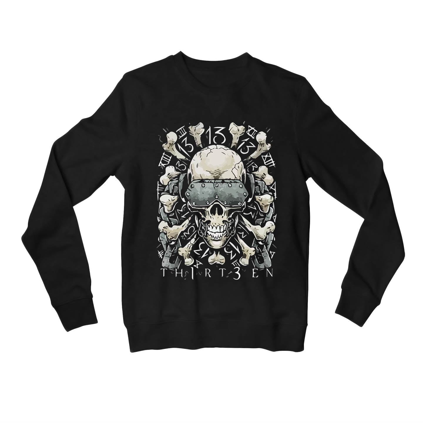 megadeth th1rt3en sweatshirt upper winterwear music band buy online united states usa the banyan tee tbt men women girls boys unisex black