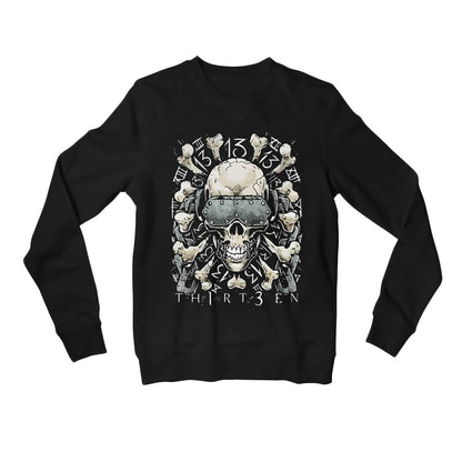 megadeth th1rt3en sweatshirt upper winterwear music band buy online united states usa the banyan tee tbt men women girls boys unisex black