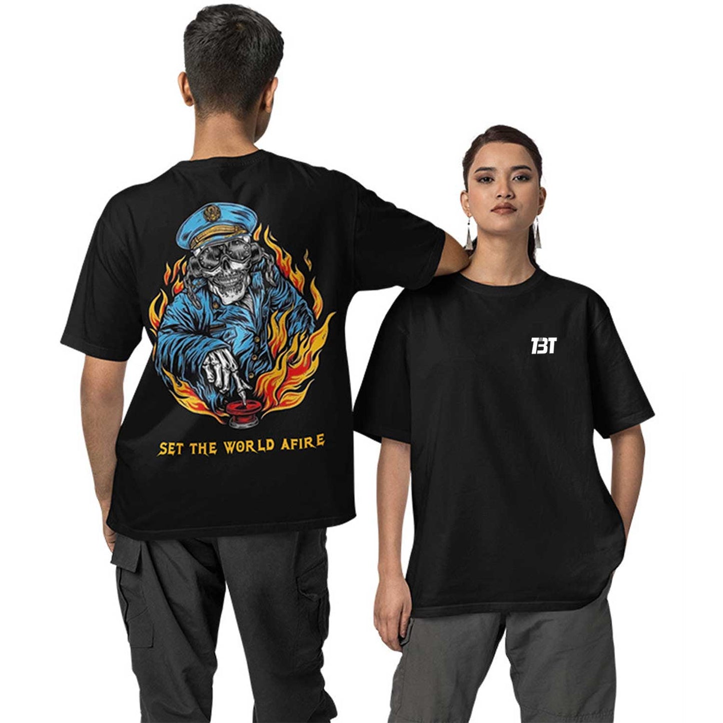 Oversized T shirt - Set The World Afire