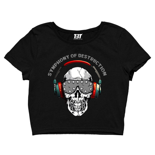 megadeth symphony of destruction crop top music band buy online united states of america usa the banyan tee tbt men women girls boys unisex black