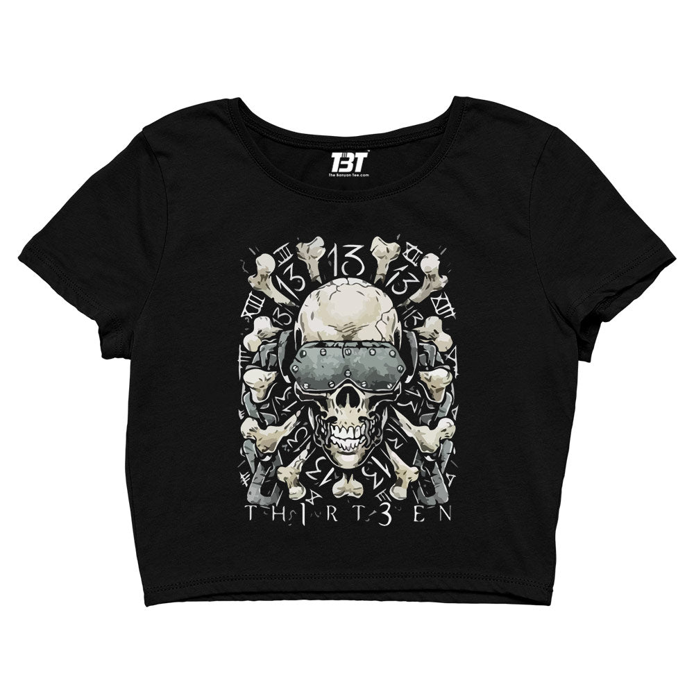 megadeth th1rt3en crop top music band buy online united states of america usa the banyan tee tbt men women girls boys unisex black