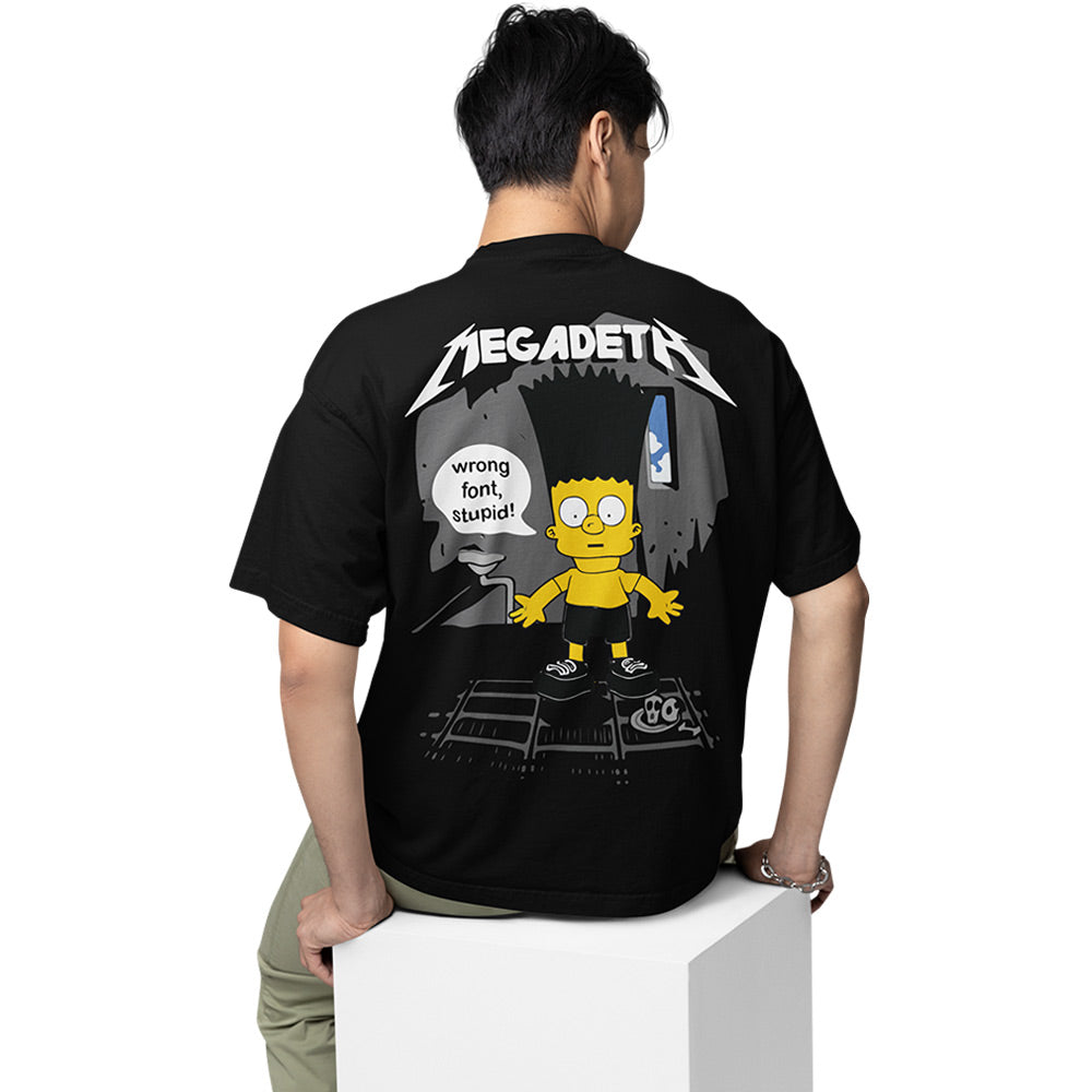 megadeth oversized t shirt - wrong font music t-shirt black buy online india the banyan tee tbt men women girls boys unisex