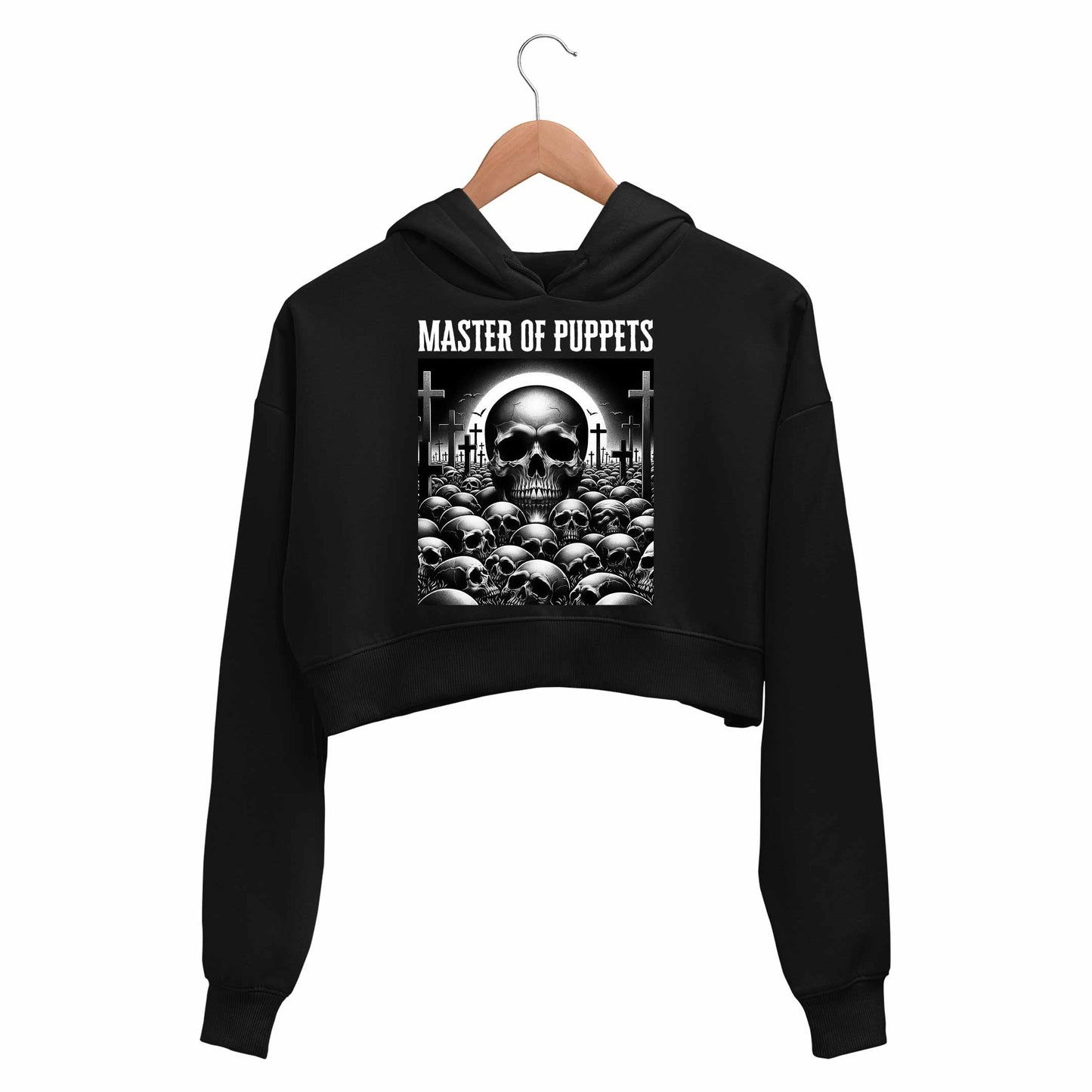 metallica obey your master crop hoodie hooded sweatshirt upper winterwear music band buy online india the banyan tee tbt men women girls boys unisex black