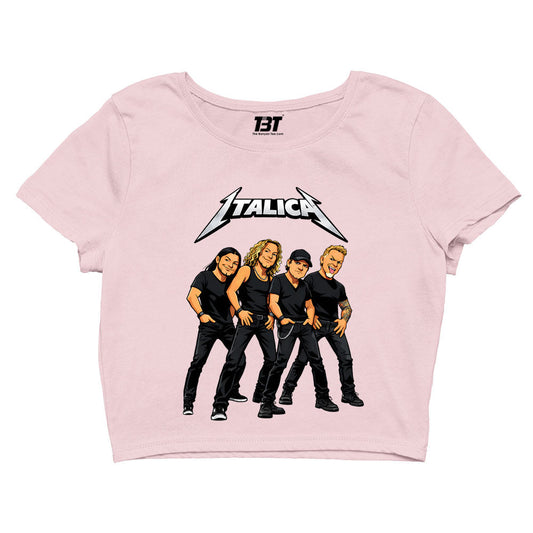 metallica italica crop top music band buy online united states usa the banyan tee tbt men women girls boys unisex s 