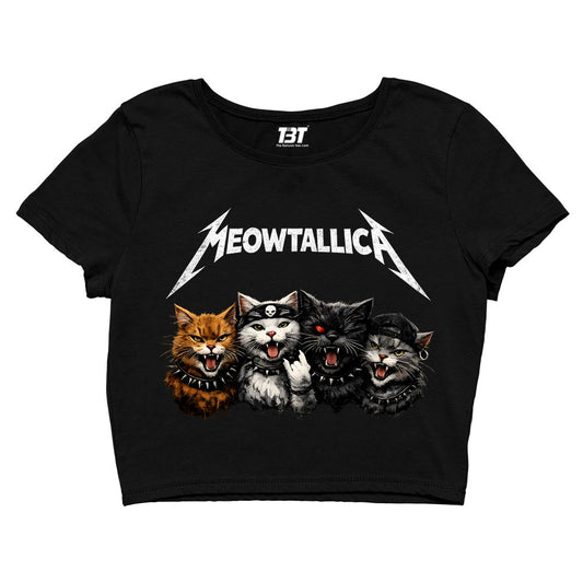 metallica meowtallica crop top music band buy online united states usa the banyan tee tbt men women girls boys unisex s 