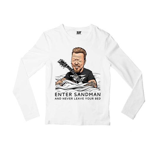 metallica enter sandman full sleeves long sleeves music band buy online india the banyan tee tbt men women girls boys unisex white