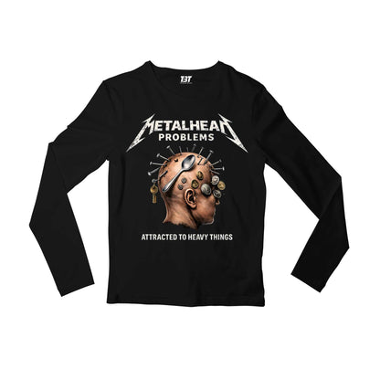 metallica metalhead problems full sleeves long sleeves music band buy online united states usa the banyan tee tbt men women girls boys unisex black 