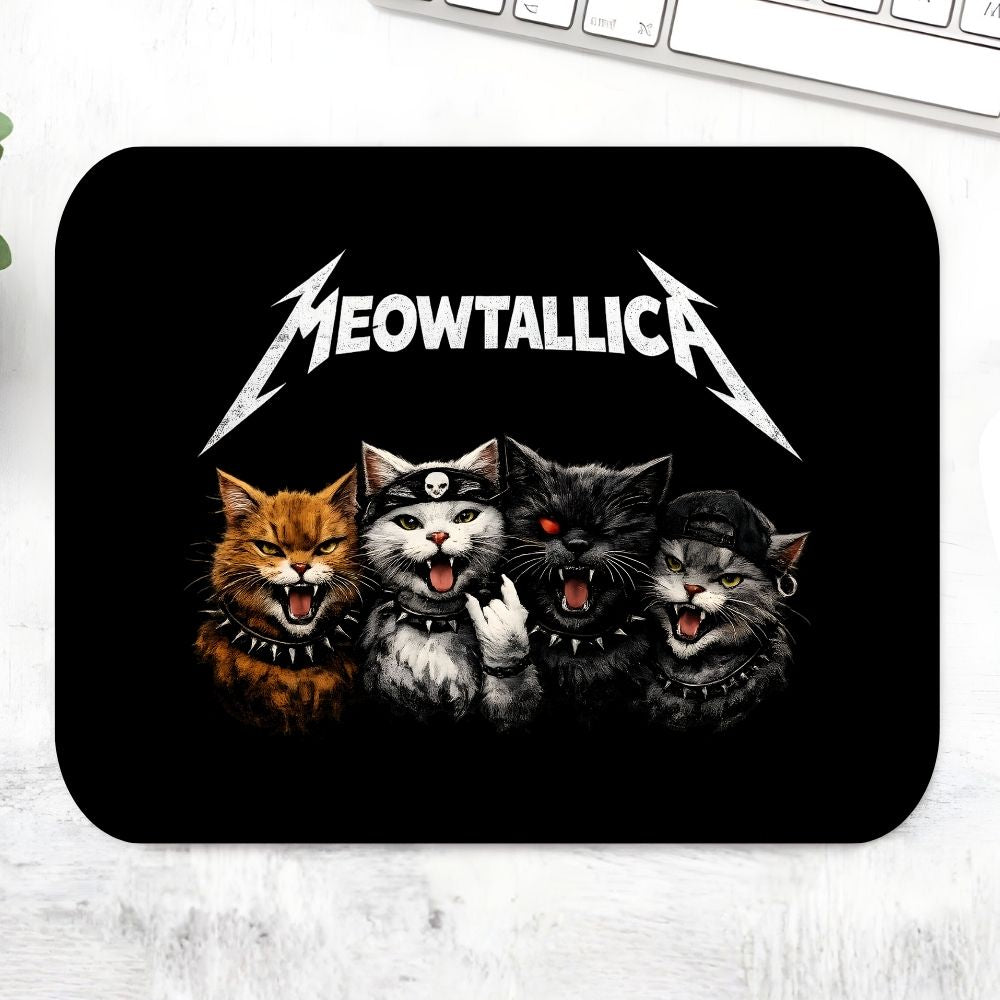 metallica meowtallica mousepad logitech large anime music band buy online united states usa the banyan tee tbt men women girls boys unisex  