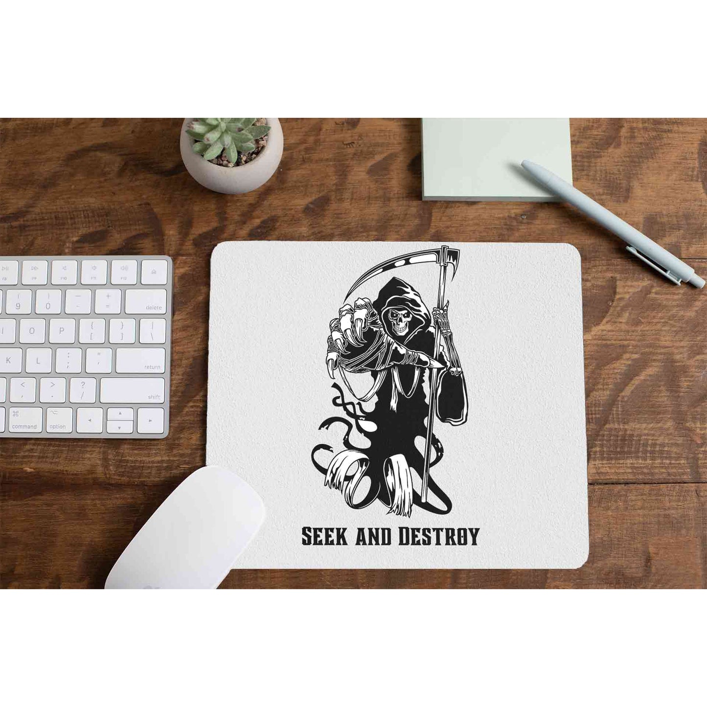 metallica seek & destroy mousepad logitech large music band buy online united states of america usa the banyan tee tbt men women girls boys unisex  