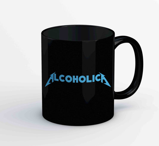 metallica alcoholica mug coffee ceramic music band buy online united states usa the banyan tee tbt men women girls boys unisex  