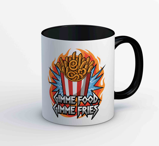 metallica gimme food gimme fries mug coffee ceramic music band buy online united states usa the banyan tee tbt men women girls boys unisex  