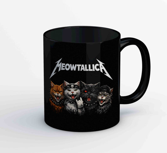 metallica meowtallica mug coffee ceramic music band buy online united states usa the banyan tee tbt men women girls boys unisex  