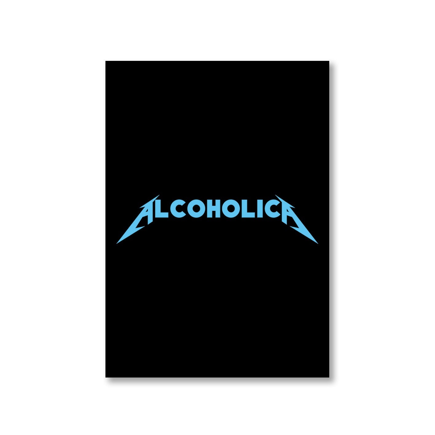 metallica alcoholica poster wall art buy online united states usa the banyan tee tbt 8 x 10 