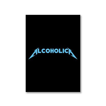 metallica alcoholica poster wall art buy online united states usa the banyan tee tbt 8 x 10 