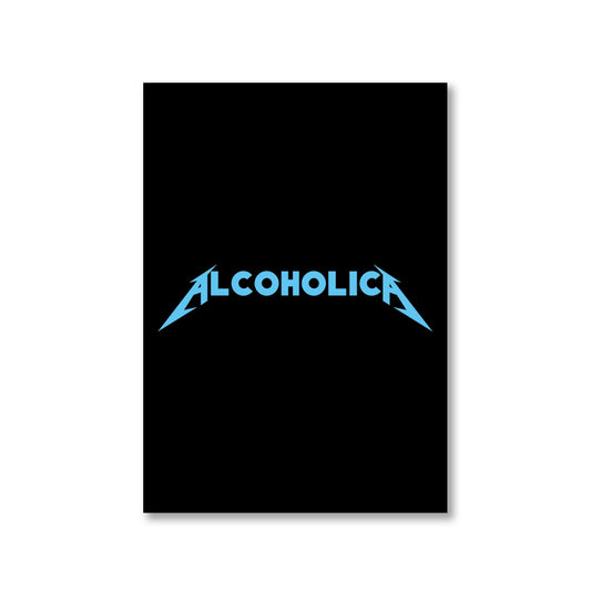 metallica alcoholica poster wall art buy online united states usa the banyan tee tbt 8 x 10 