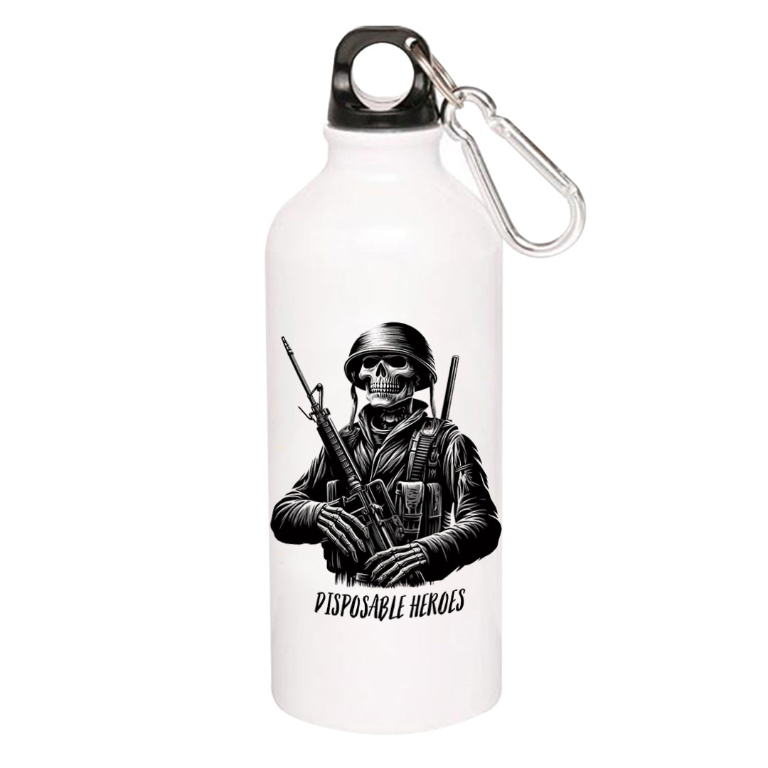 metallica disposable heroes sipper steel water bottle flask gym shaker music band buy online india the banyan tee tbt men women girls boys unisex