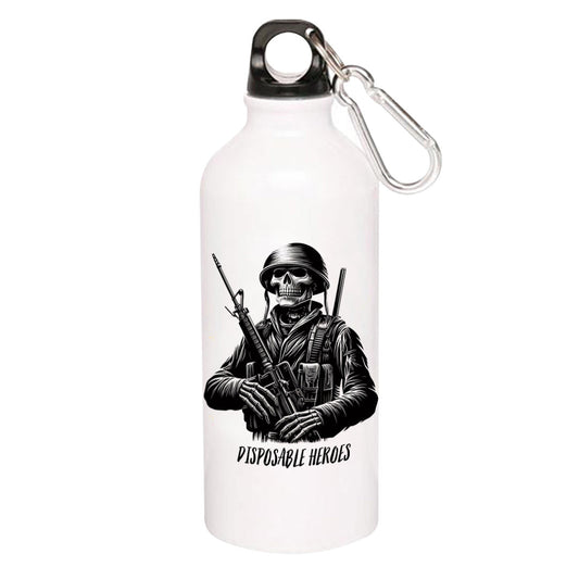 metallica disposable heroes sipper steel water bottle flask gym shaker music band buy online india the banyan tee tbt men women girls boys unisex