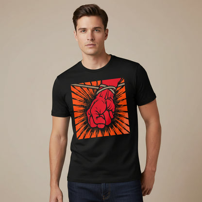 Metallica T-shirt Merchandise Clothing Apparel St. Anger Black Round Neck Half Sleeve