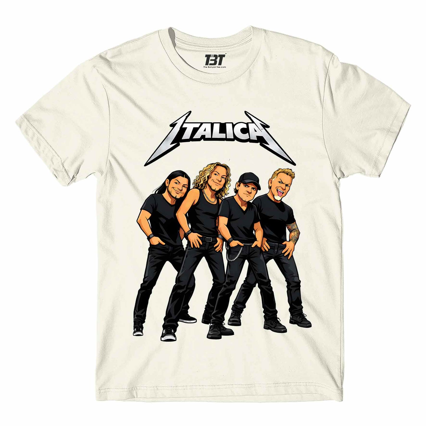 metallica italica t-shirt music band buy online united states usa the banyan tee tbt men women girls boys unisex off white 
