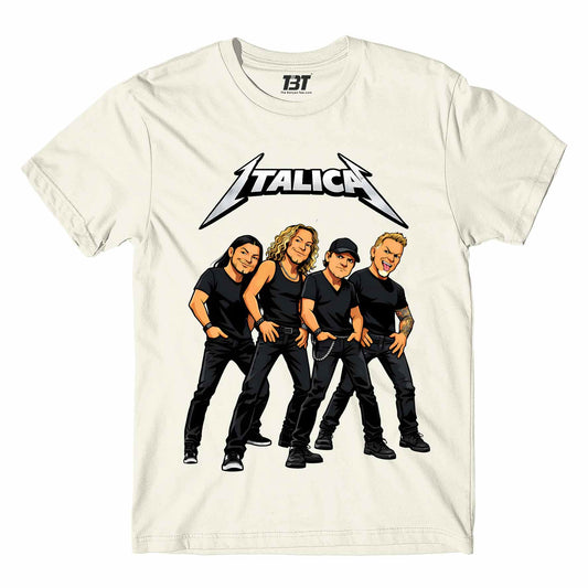 metallica italica t-shirt music band buy online united states usa the banyan tee tbt men women girls boys unisex off white 