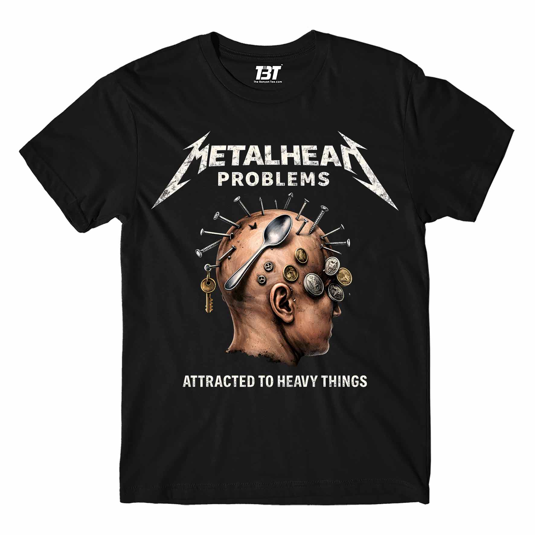 metallica metalhead problems t-shirt music band buy online united states usa the banyan tee tbt men women girls boys unisex black 