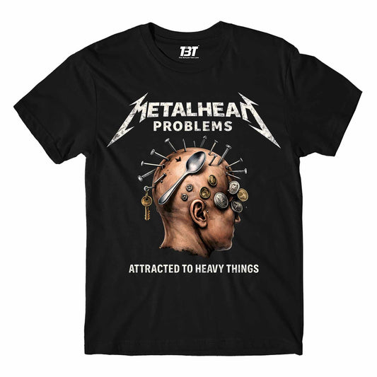 metallica metalhead problems t-shirt music band buy online united states usa the banyan tee tbt men women girls boys unisex black 
