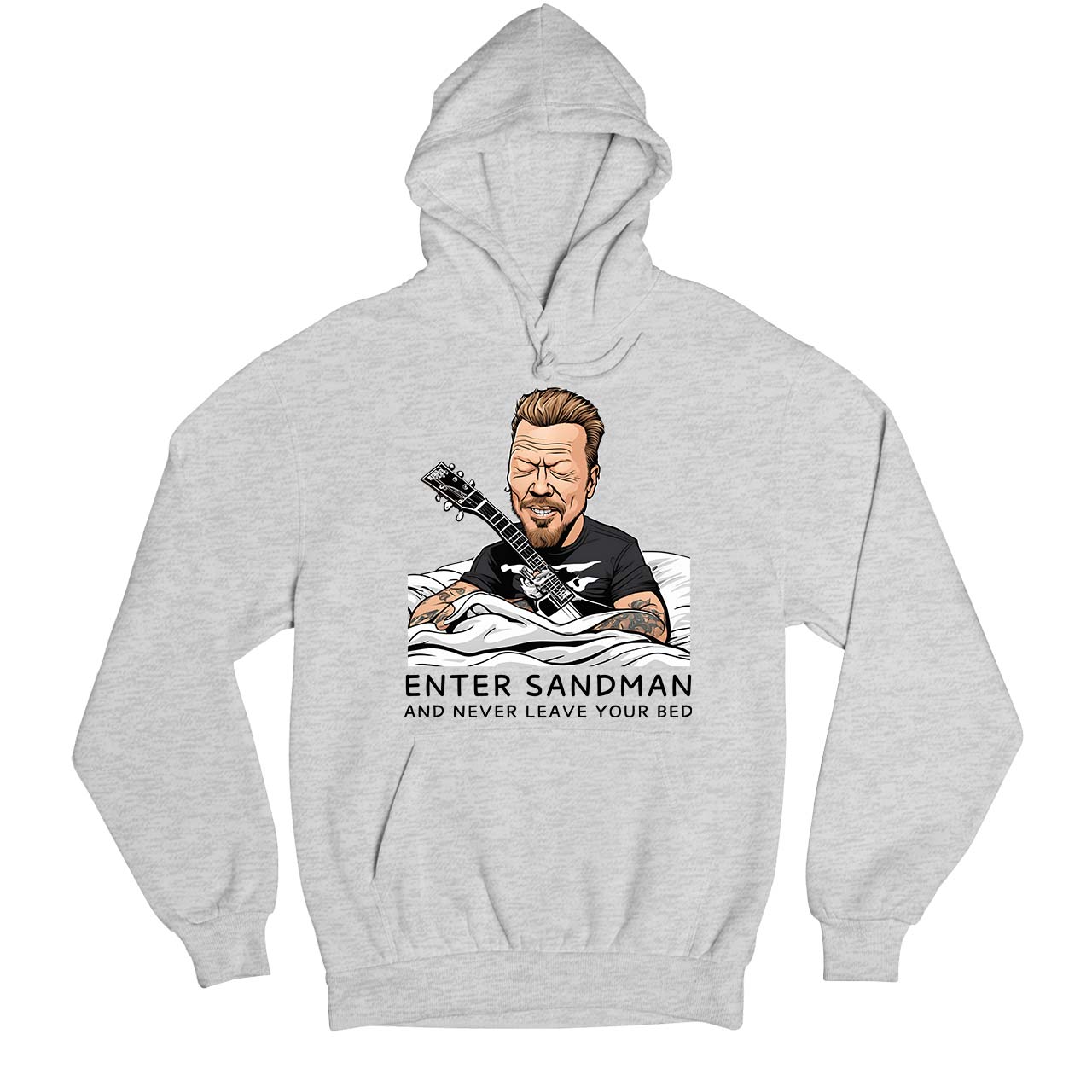 metallica enter sandman hoodie hooded sweatshirt winterwear music band buy online united states usa the banyan tee tbt men women girls boys unisex gray