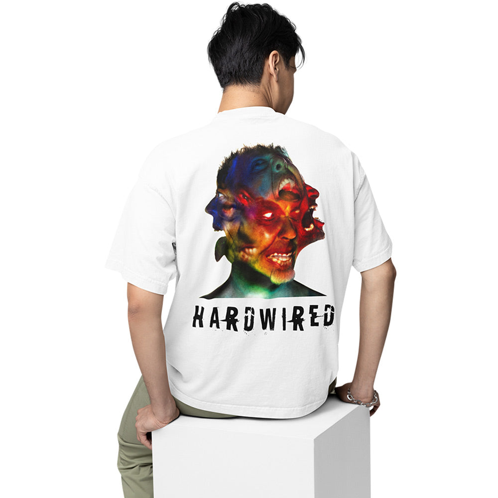 metallica oversized t shirt - hardwired music t-shirt white buy online india the banyan tee tbt men women girls boys unisex