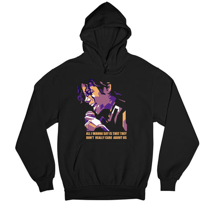 michael jackson care about us hoodie hooded sweatshirt winterwear music band buy online united states usa the banyan tee tbt men women girls boys unisex black