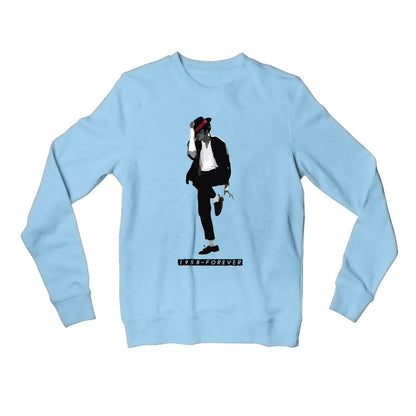 michael jackson 1958 - forever sweatshirt upper winterwear music band buy online united states usa the banyan tee tbt men women girls boys unisex baby blue