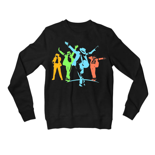 michael jackson neon art sweatshirt upper winterwear music band buy online united states of america usa the banyan tee tbt men women girls boys unisex black