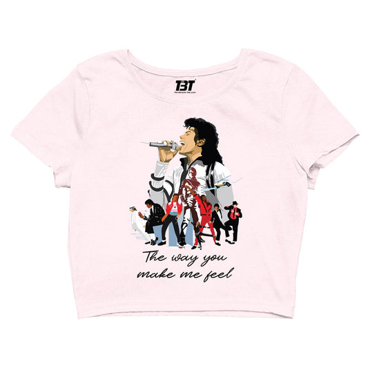 michael jackson the way you make me feel crop top music band buy online united states of america usa the banyan tee tbt men women girls boys unisex sky blue