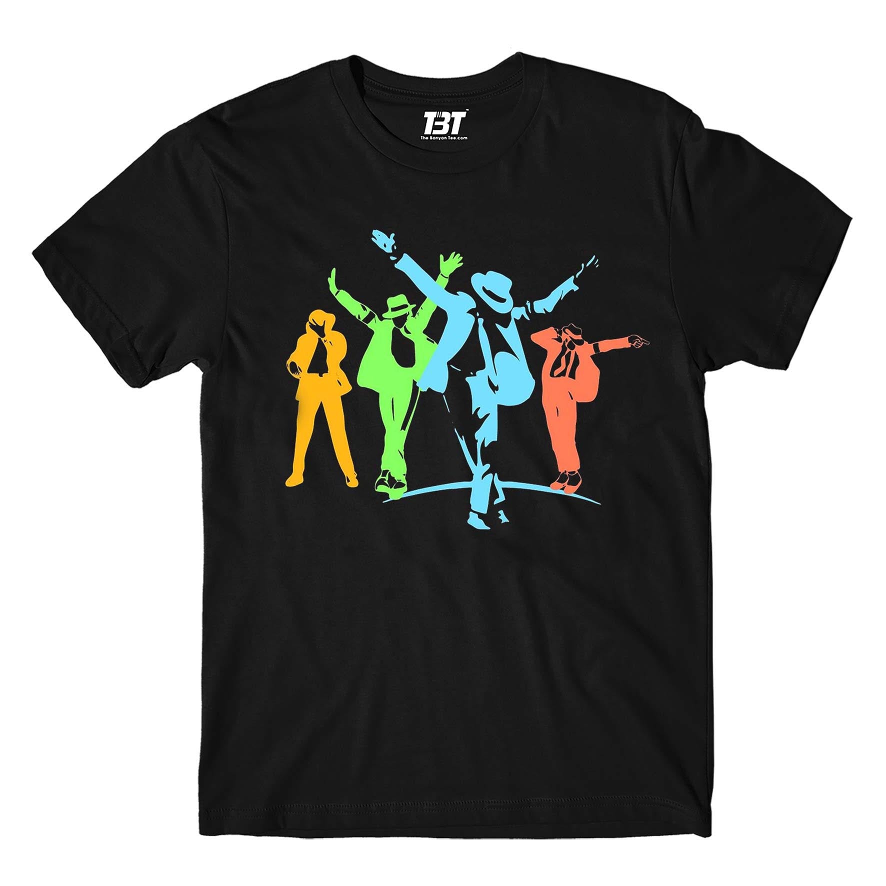 michael jackson neon art t-shirt music band buy online united states of america usa the banyan tee tbt men women girls boys unisex black