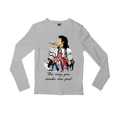 michael jackson the way you make me feel full sleeves long sleeves music band buy online india the banyan tee tbt men women girls boys unisex gray
