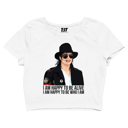 michael jackson happy to be who i am crop top music band buy online united states of america usa the banyan tee tbt men women girls boys unisex white