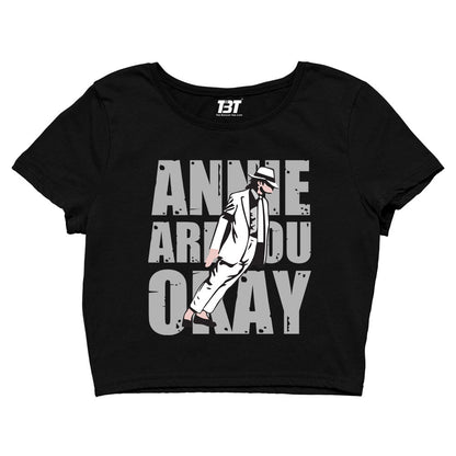 michael jackson annie are you okay crop top music band buy online united states of america usa the banyan tee tbt men women girls boys unisex black