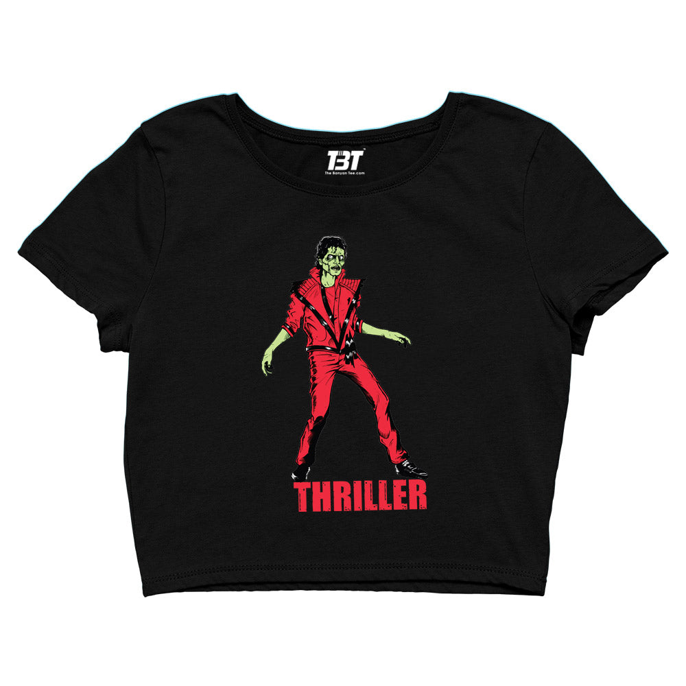 michael jackson thriller crop top music band buy online united states of america usa the banyan tee tbt men women girls boys unisex black