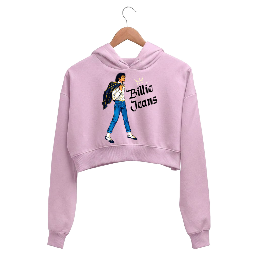 michael jackson billie jeans  crop hoodie hooded sweatshirt upper winterwear music band buy online united states usa the banyan tee tbt men women girls boys unisex baby pink 