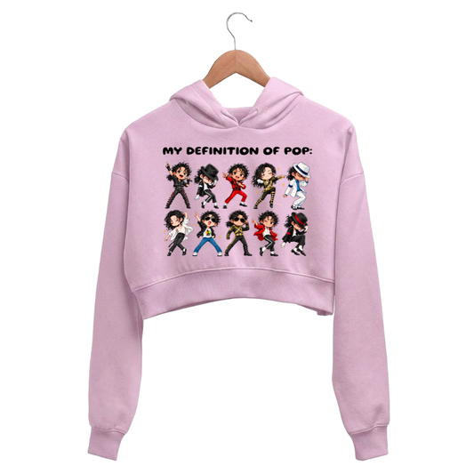michael jackson my definition of pop crop hoodie hooded sweatshirt upper winterwear music band buy online united states usa the banyan tee tbt men women girls boys unisex baby pink 