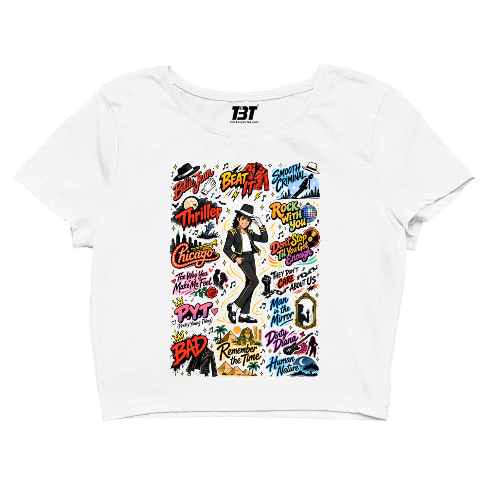 michael jackson mj scribble crop top music band buy online united states usa the banyan tee tbt men women girls boys unisex s 