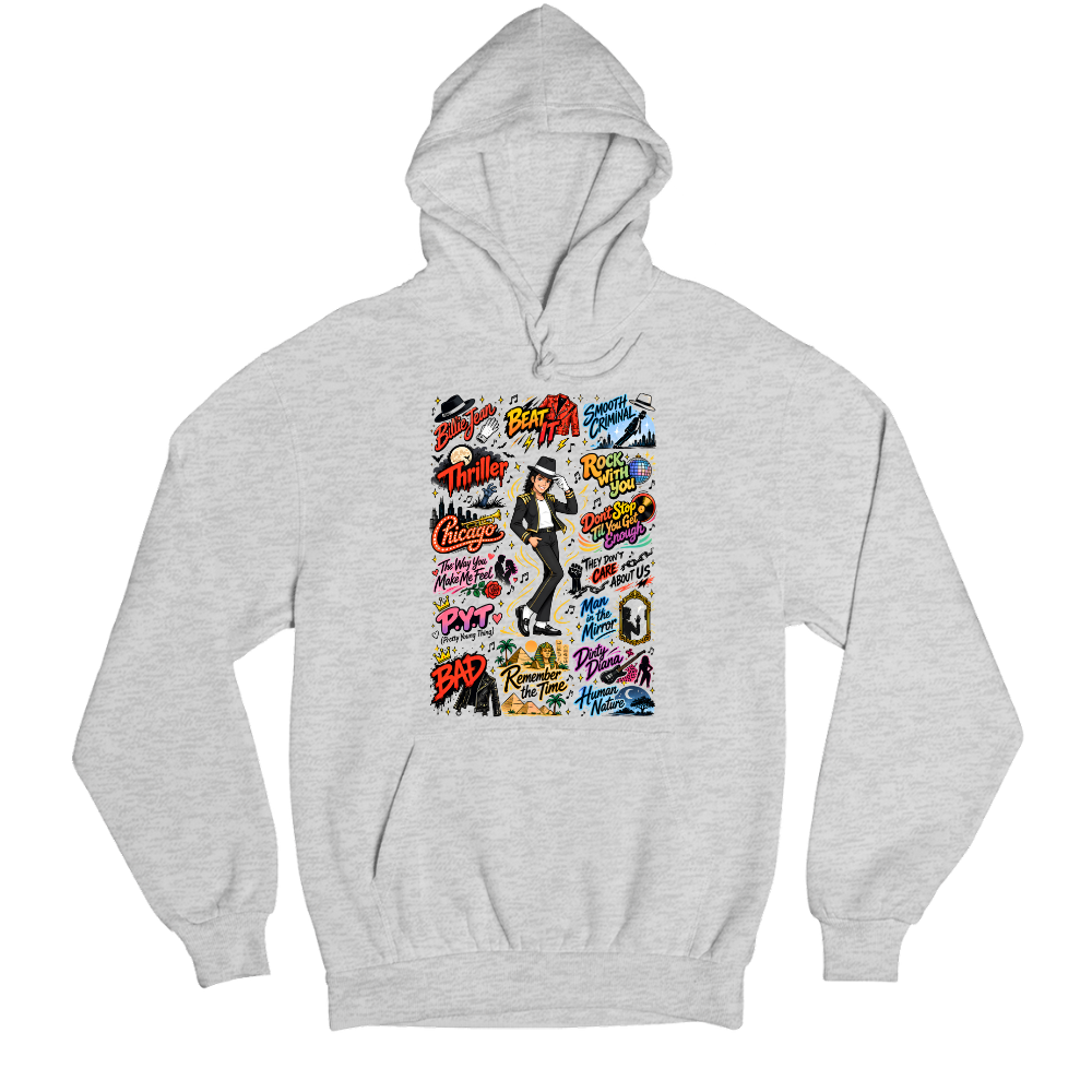 michael jackson mj scribble hoodie hooded sweatshirt winterwear music band buy online united states usa the banyan tee tbt men women girls boys unisex gray 